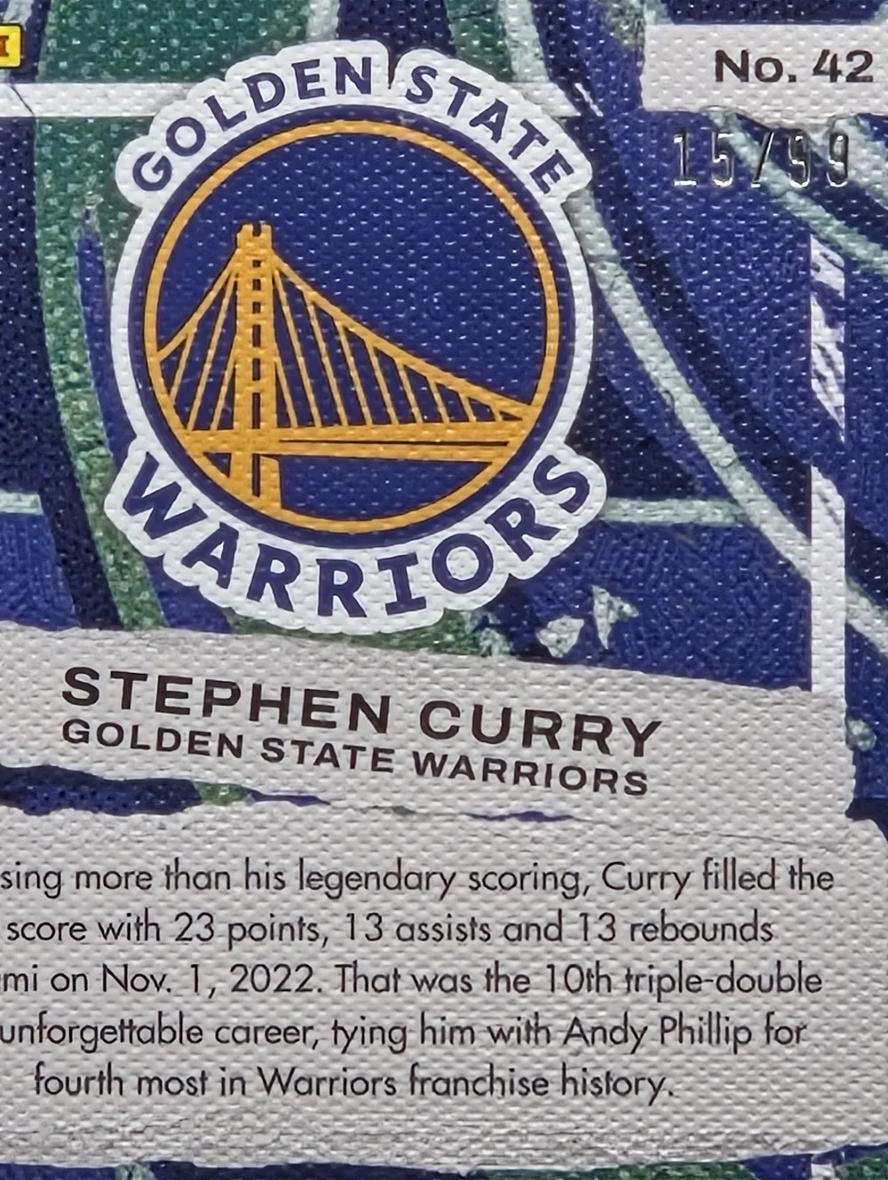 2022-23 Panini Court Kings – Stephen Curry– 15/99 - Picture 3 of 3